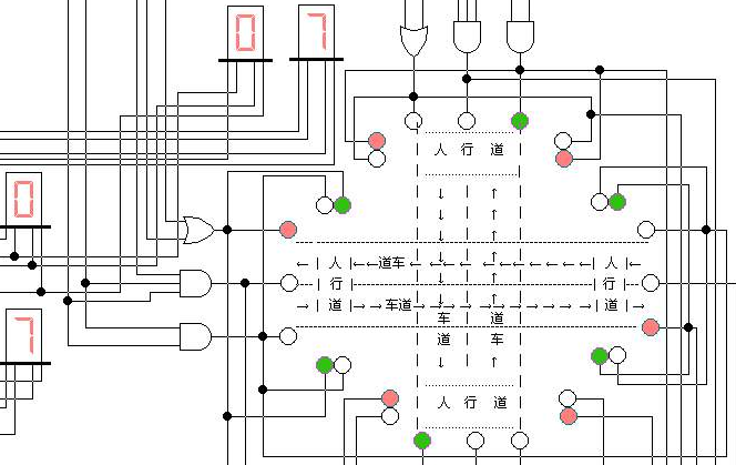 交通信號(hào)燈道路連接圖